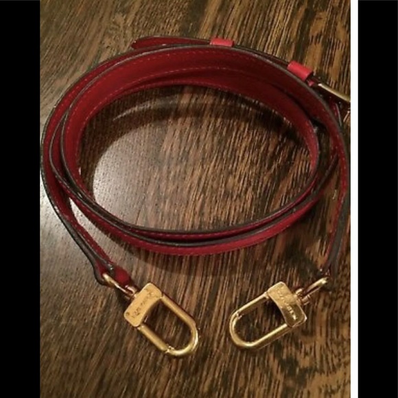 Louis Vuitton Handbags - Louis Vuitton RED Leather Shoulder Strap authentic